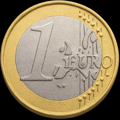 The front of a one Euro coin